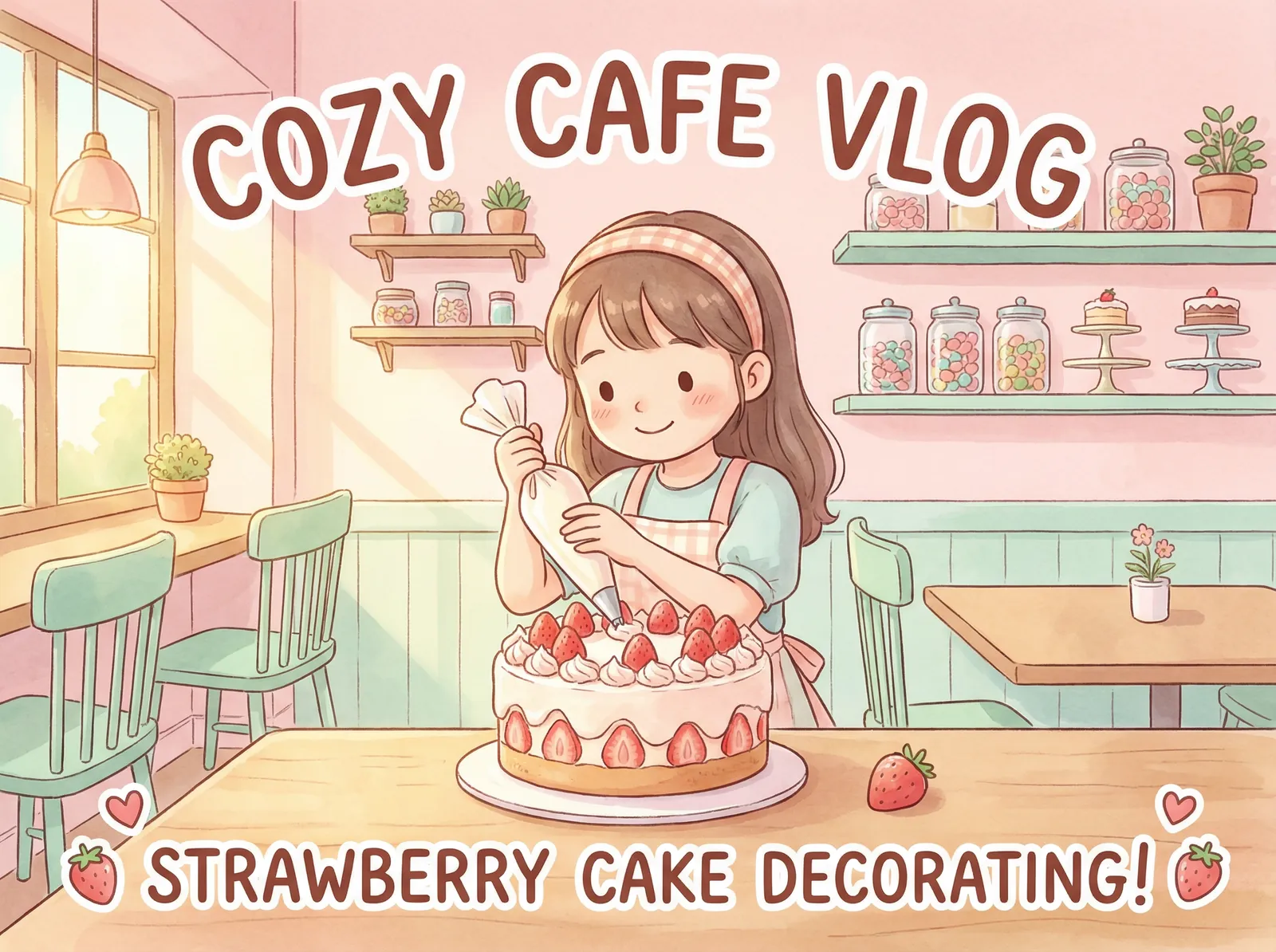 糖心vlog 精选视频 - 手作草莓蛋糕