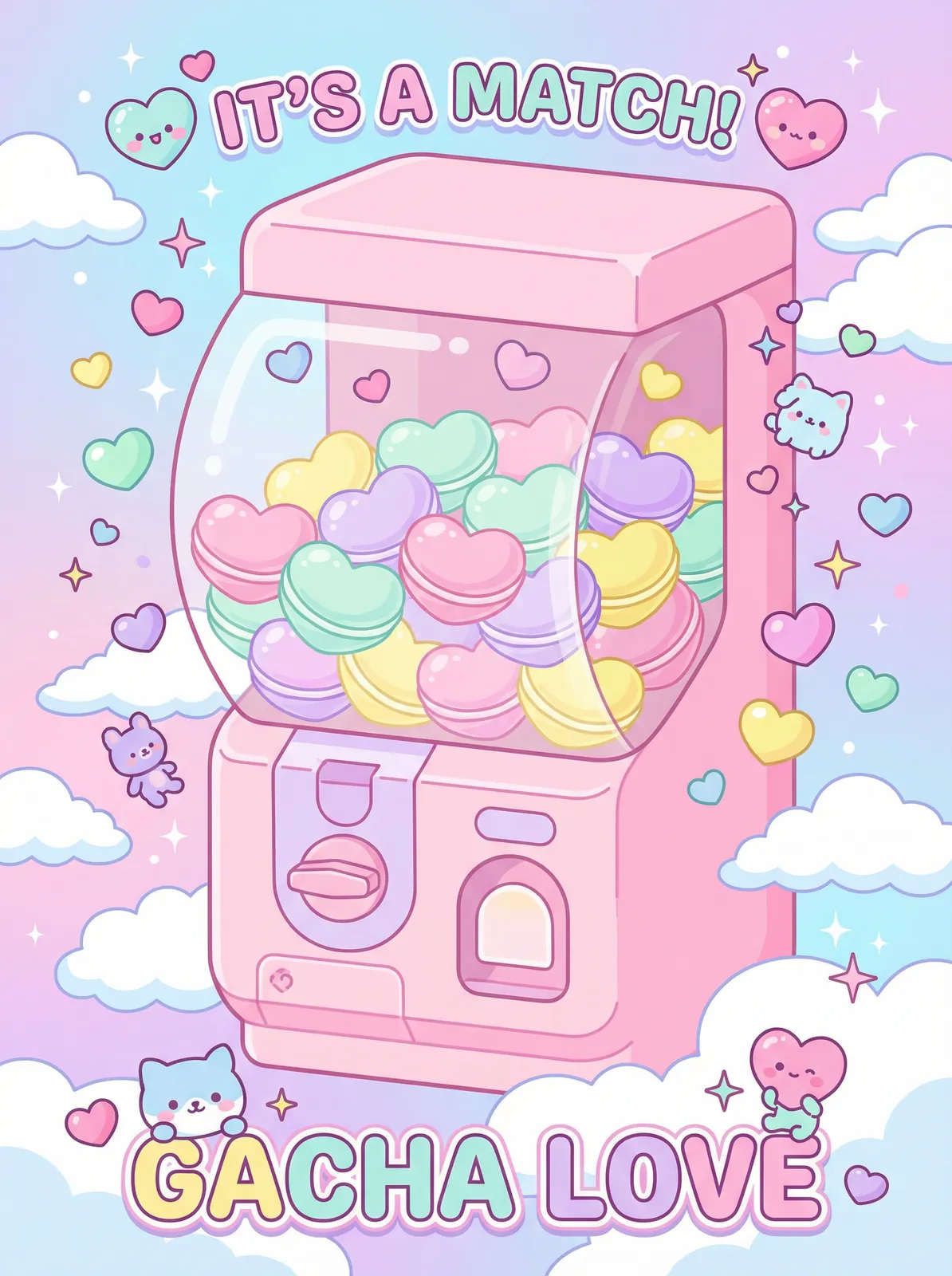 糖心vlog 甜蜜配对 - 粉彩扭蛋机背景