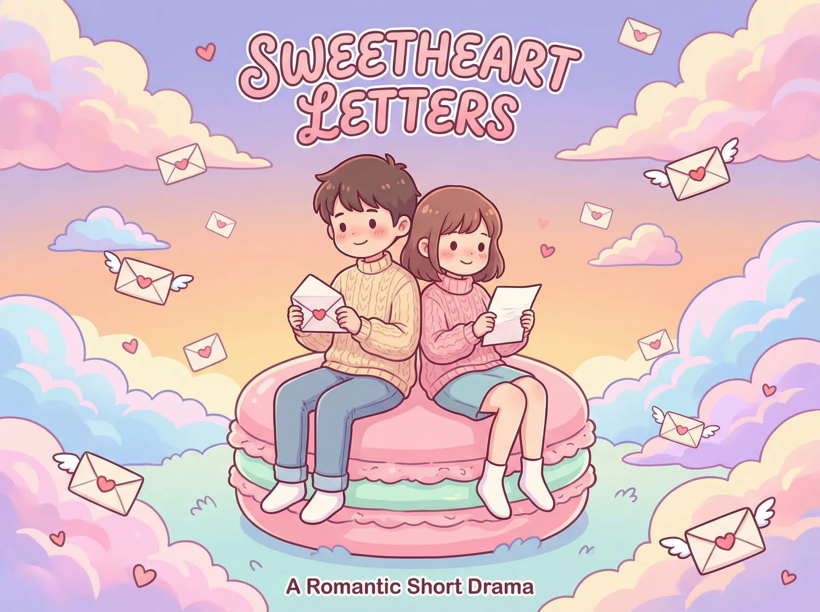 糖心vlog 短剧甜蜜信笺 - 坐在马卡龙上读情书